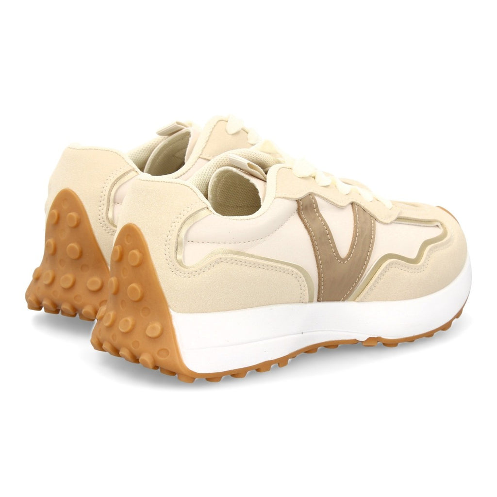 Zapatilla Casual  con Detalle en “V” - SL-762-Beige