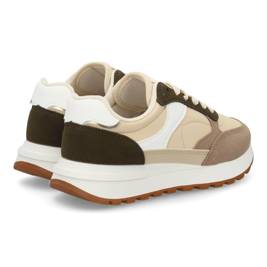 Sneaker Casual con Suela Amortiguada - Beige & Kaki