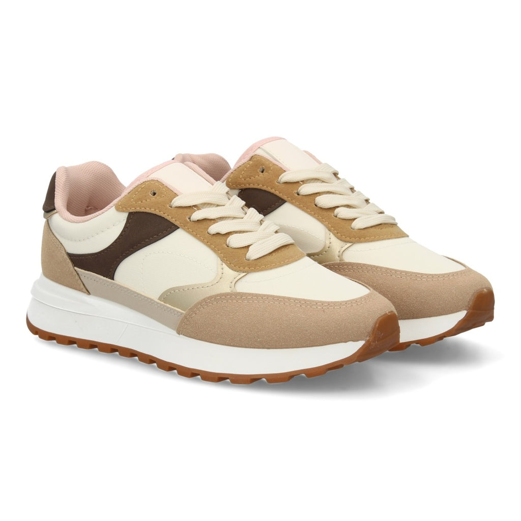 Sneaker Casual con Suela Amortiguada  - Beige