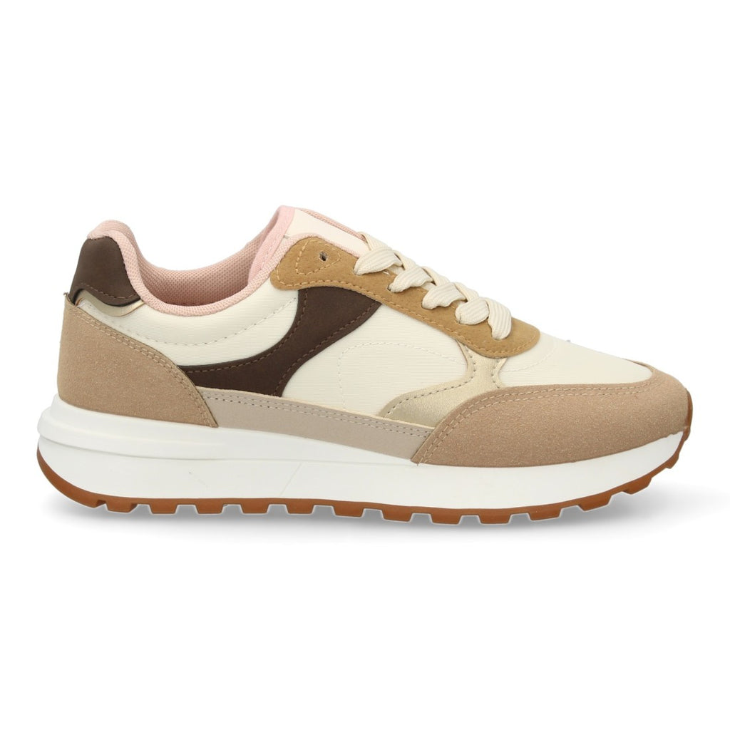 Sneaker Casual con Suela Amortiguada  - Beige
