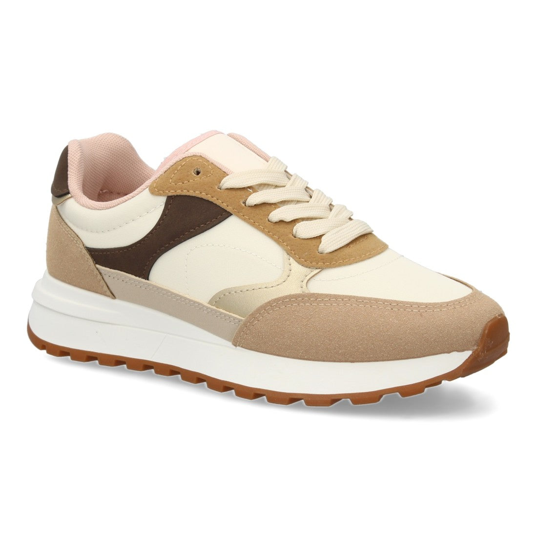 Sneaker Casual con Suela Amortiguada  - Beige