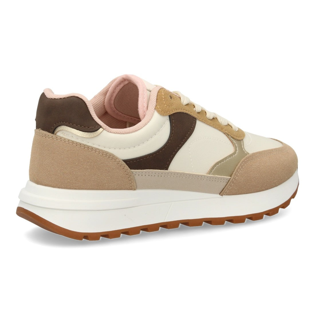 Sneaker Casual con Suela Amortiguada  - Beige