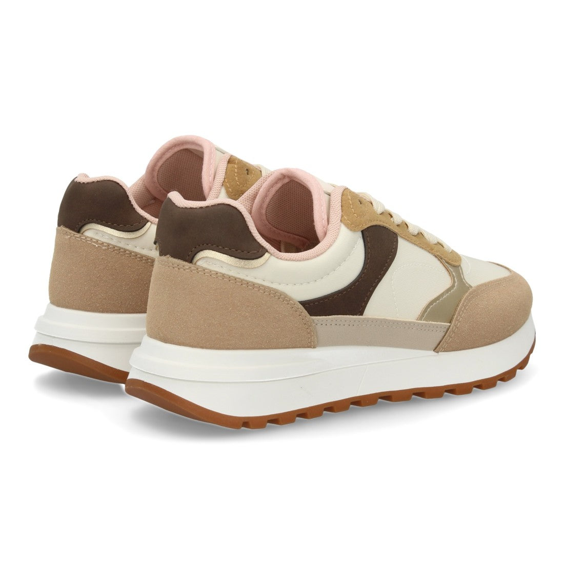 Sneaker Casual con Suela Amortiguada  - Beige