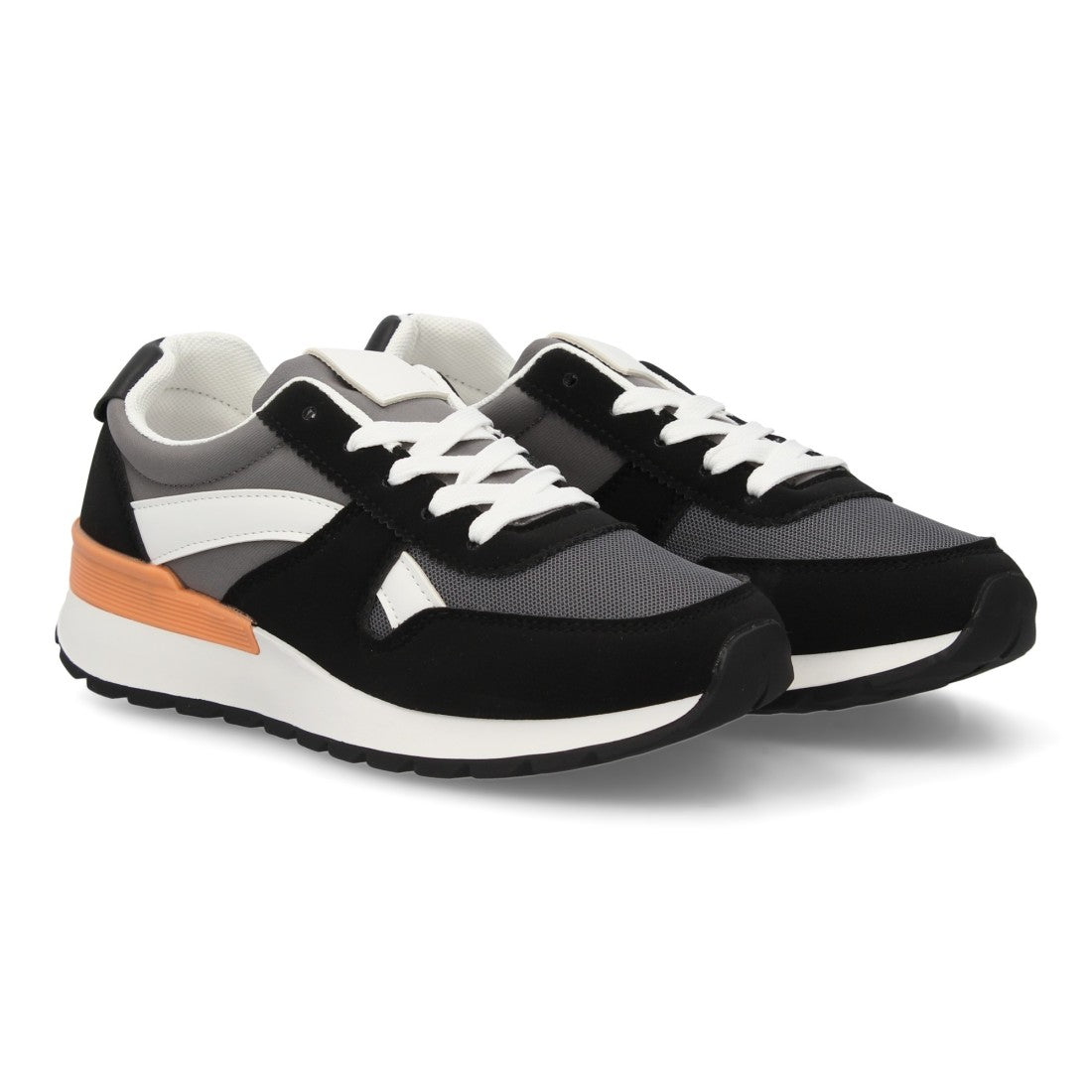 Zapatillas Urbanas - Gris Oscuro & Naranja