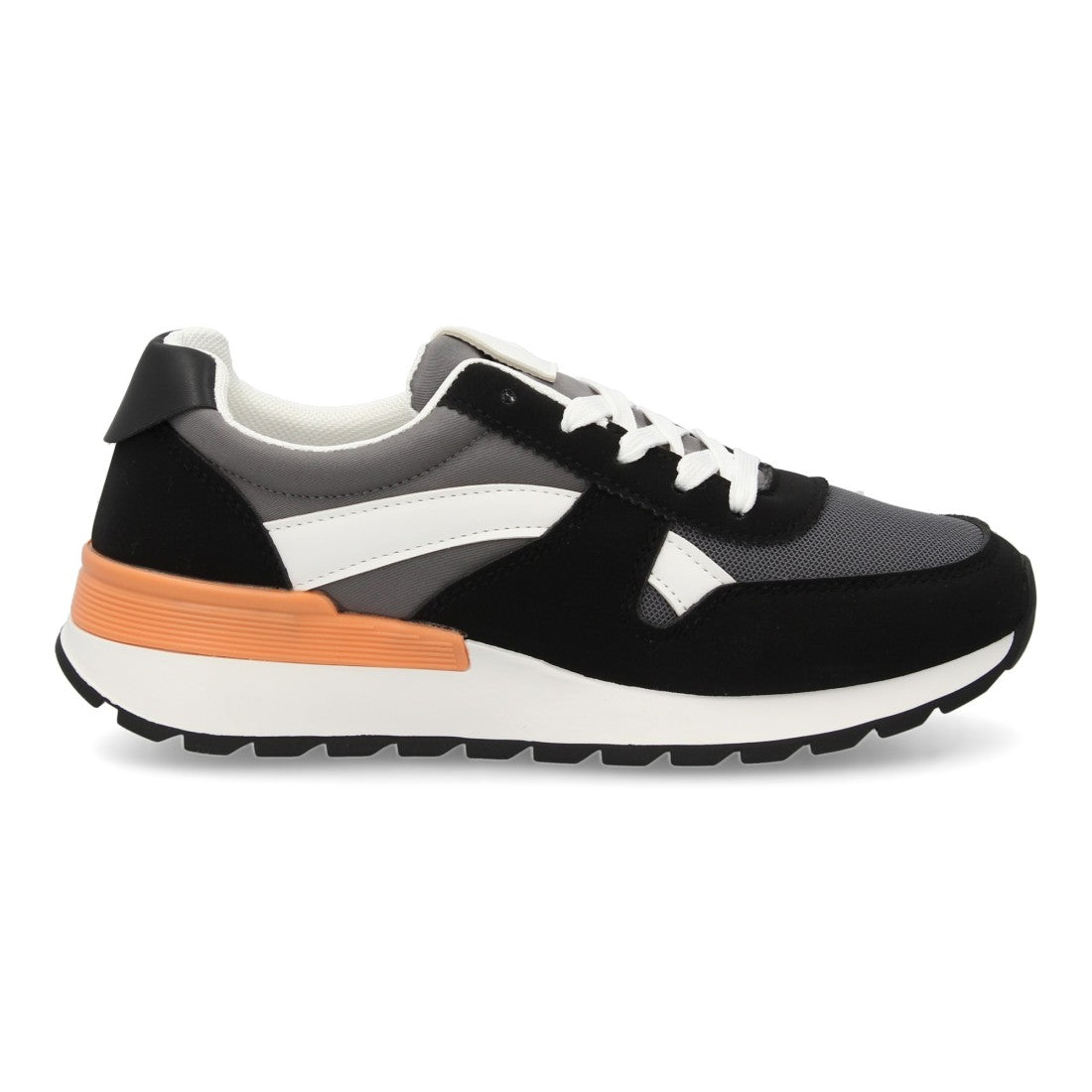 Zapatillas Urbanas - Gris Oscuro & Naranja
