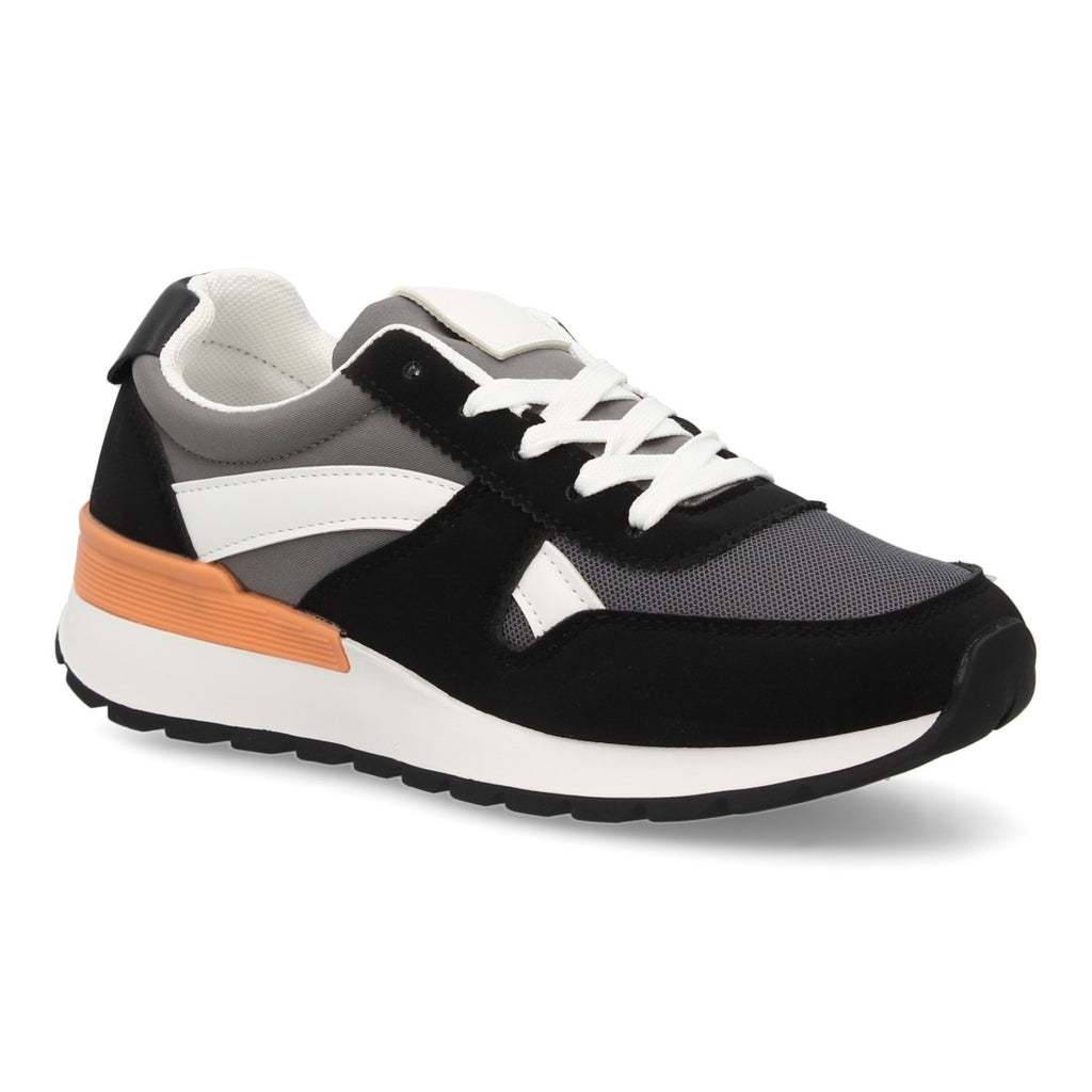 Zapatillas Urbanas - Gris Oscuro & Naranja