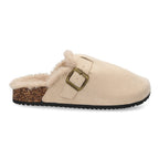 Zuecos Bio para Mujer con Forro de Borreguito – Máximo Confort para Otoño e Invierno  -Beige