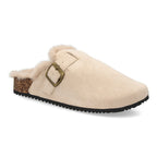 Zuecos Bio para Mujer con Forro de Borreguito – Máximo Confort para Otoño e Invierno  -Beige