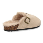Zuecos Bio para Mujer con Forro de Borreguito – Máximo Confort para Otoño e Invierno  -Beige
