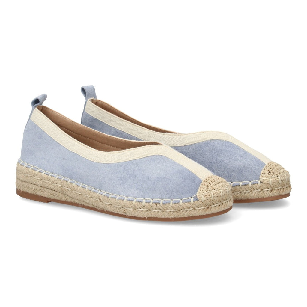 Alpargata plana cómoda diaria de yute para mujer - Azul