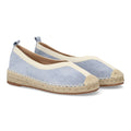 Alpargata plana cómoda diaria de yute para mujer - Azul