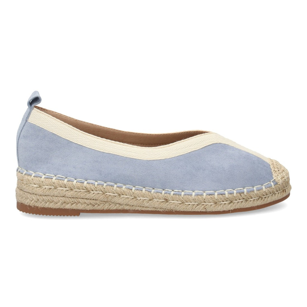 Alpargata plana cómoda diaria de yute para mujer - Azul