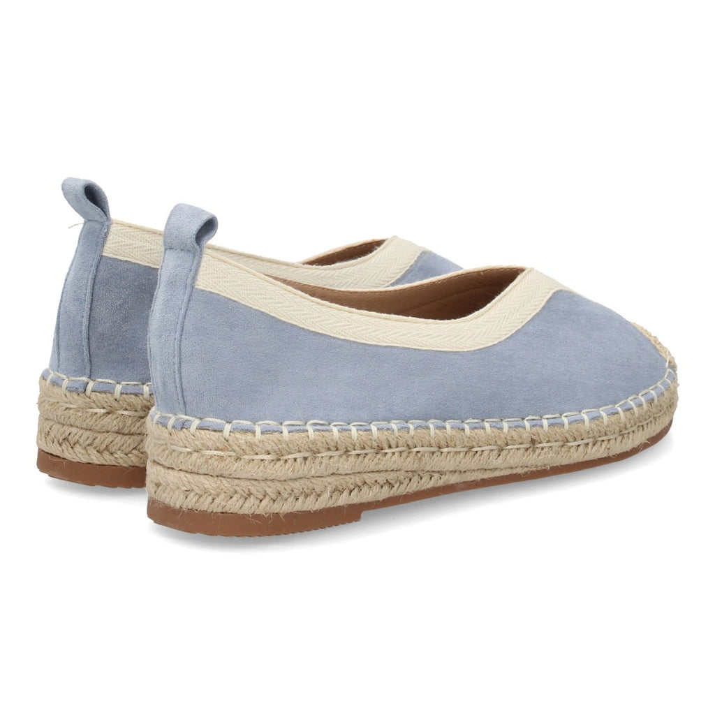 Alpargata plana cómoda diaria de yute para mujer - Azul