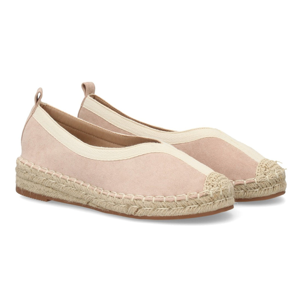 Alpargata plana cómoda diaria de yute para mujer - Rosa