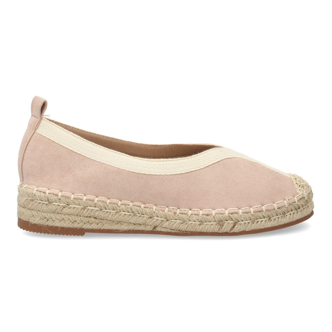 Alpargata plana cómoda diaria de yute para mujer - Rosa