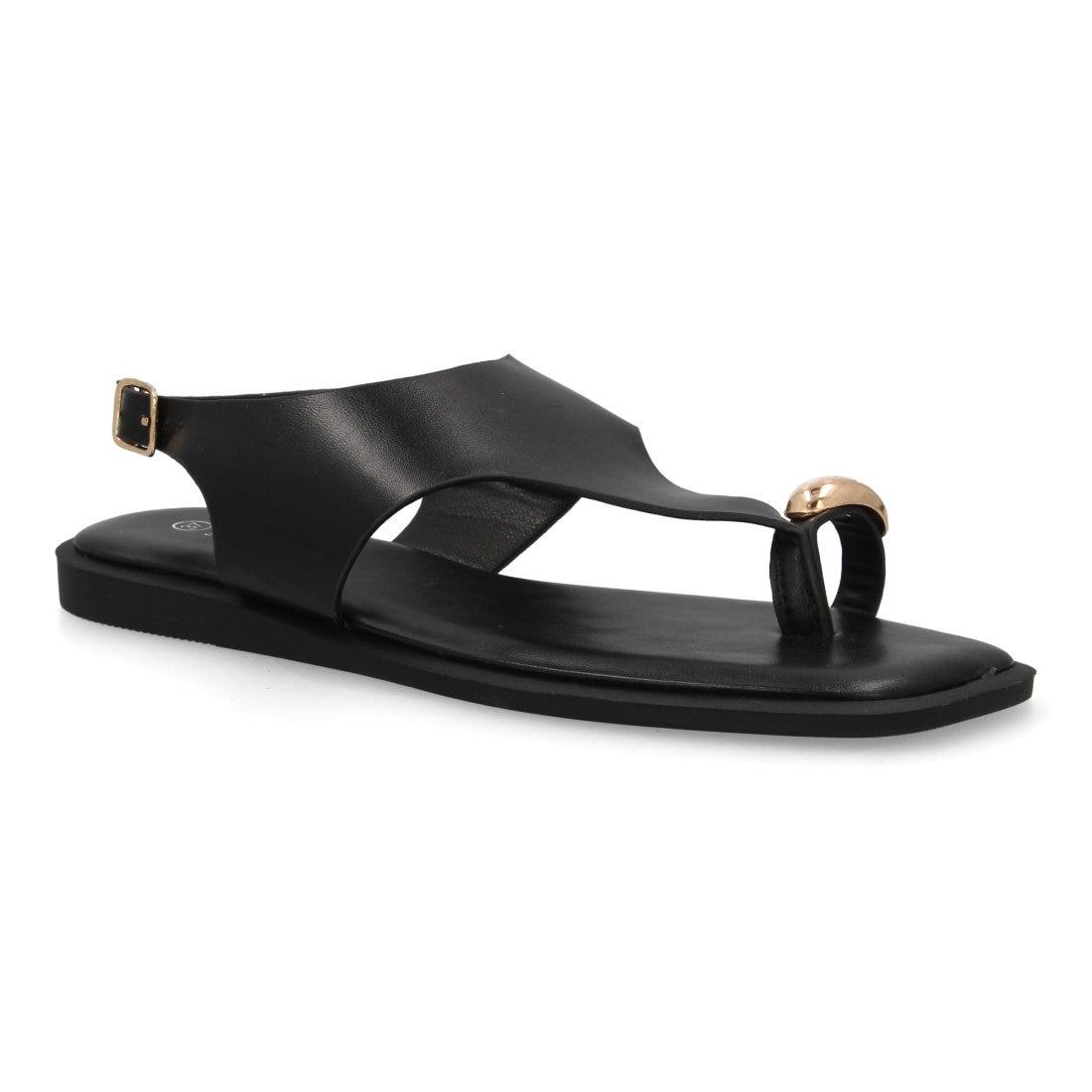 Sandalia plana moderna elegante para mujer - DD272-Negro