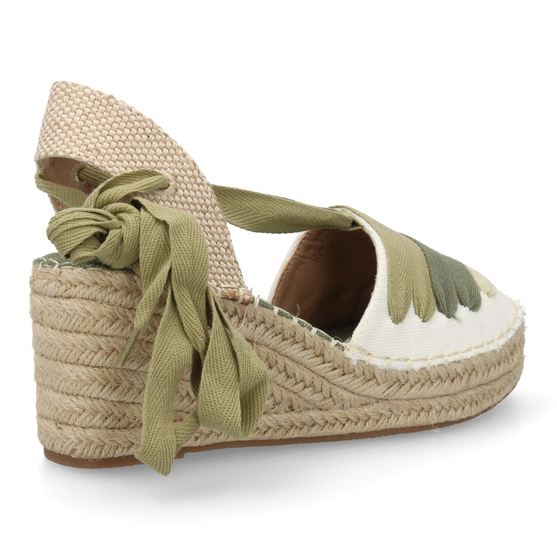 Alpargata valenciana cuña lazada para mujer - Verde