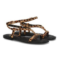 Sandalia plana mujer con tachuelas metálicas- HG-5806-Leopardo