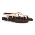 Sandalia plana empeine cubierto mujer - 5270-Beige