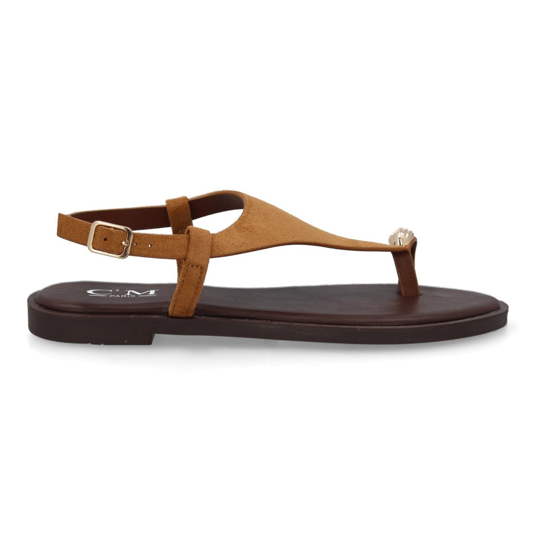 Sandalia plana empeine cubierto mujer - 5270-Camel