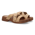 Sandalia pala plataforma de madera con hebilla elegante - H3019-Beige