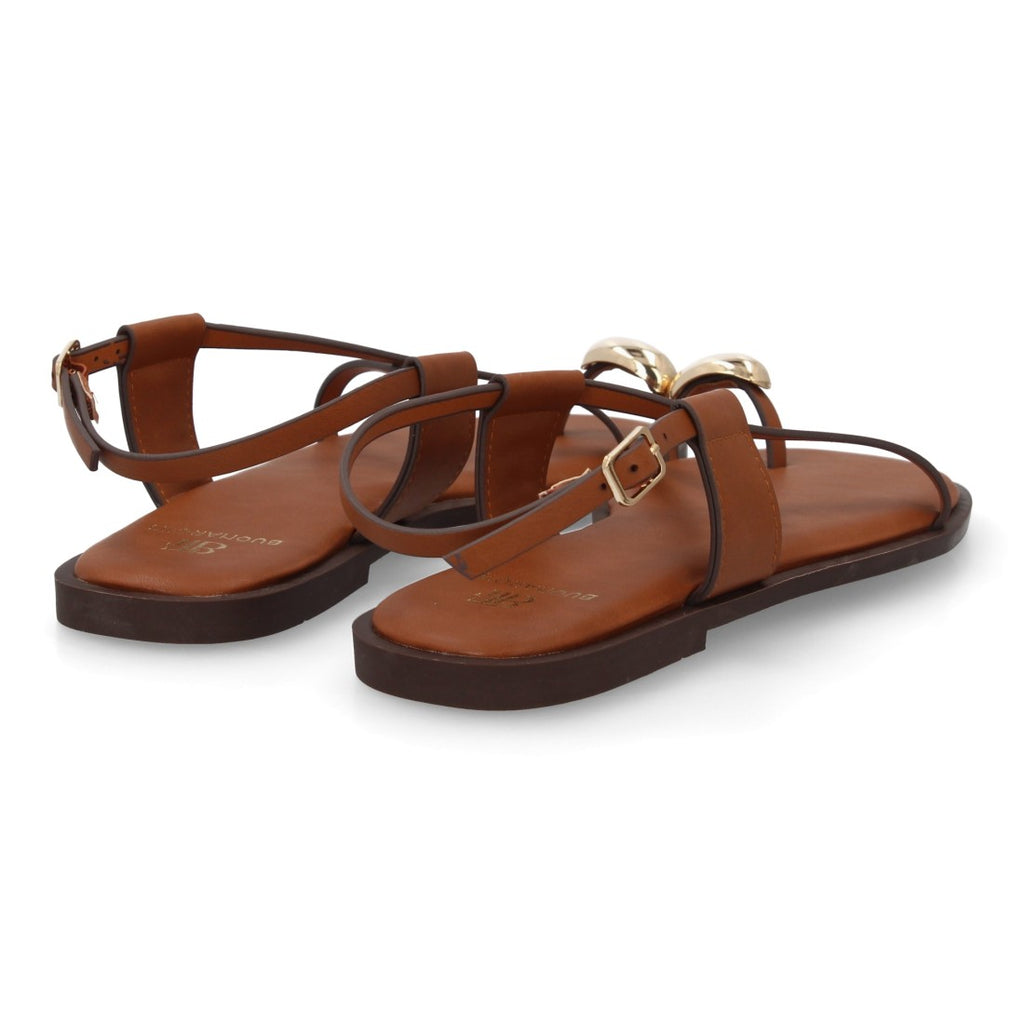 Sandalias Tiras Finas Mujer- TC-1U1-Cuero