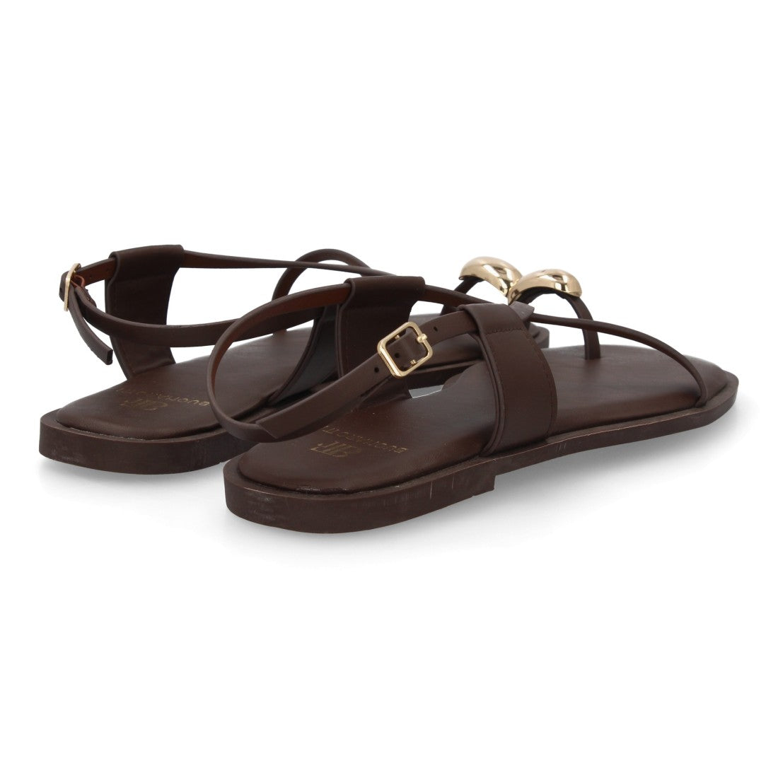 Sandalias Tiras Finas Mujer -TC-1U1-Cafe