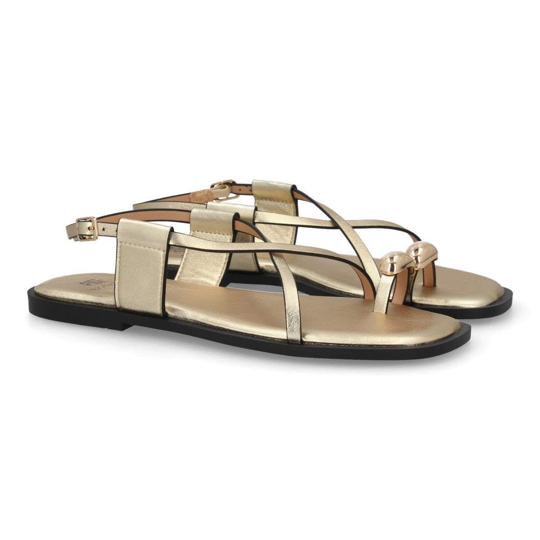 Sandalias Tiras Finas Mujer - TC-1U1-Oro