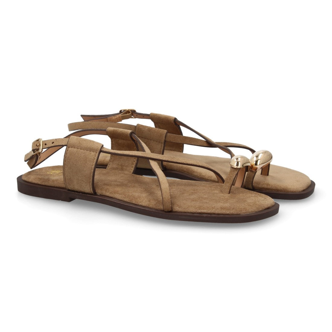 Sandalias Tiras Finas Mujer- TC-1U1-Beige