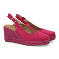 Alpargata de Plataforma con Talón Abierto y Diseño Monocolor - Rosa