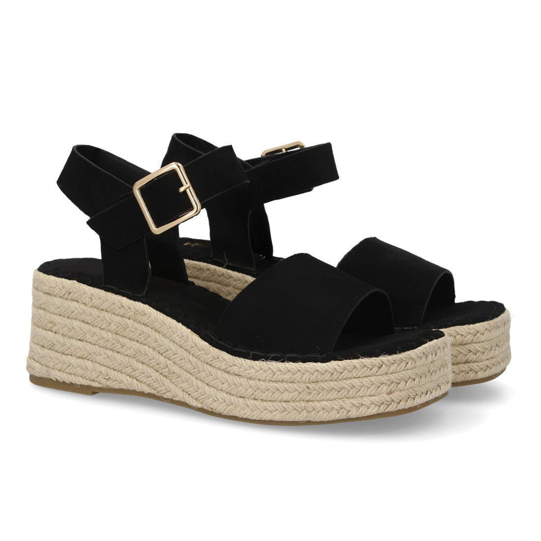 Sandalia Cuña Mujer - CF-5764-Negro