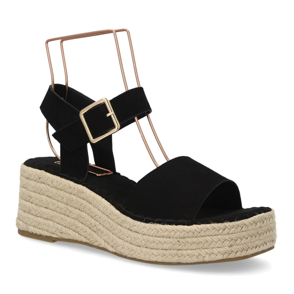 Sandalia Cuña Mujer - CF-5764-Negro