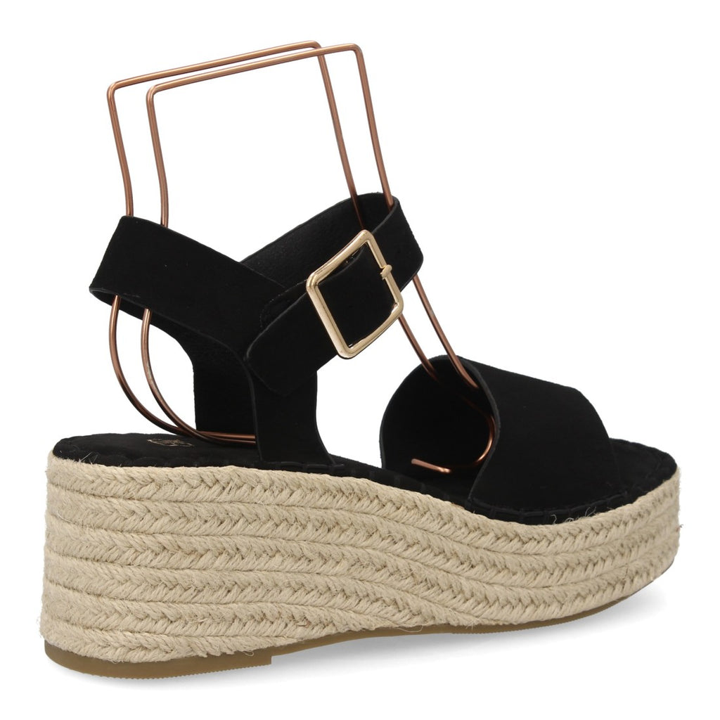 Sandalia Cuña Mujer - CF-5764-Negro