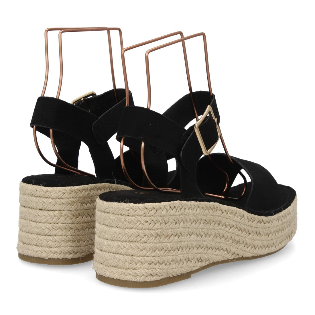 Sandalia Cuña Mujer - CF-5764-Negro