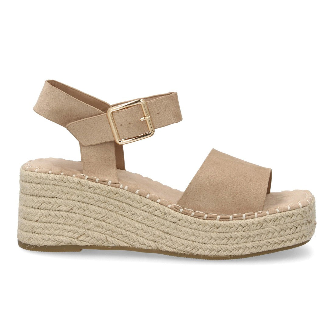 Sandalia Cuña Mujer - F-5764-Beige