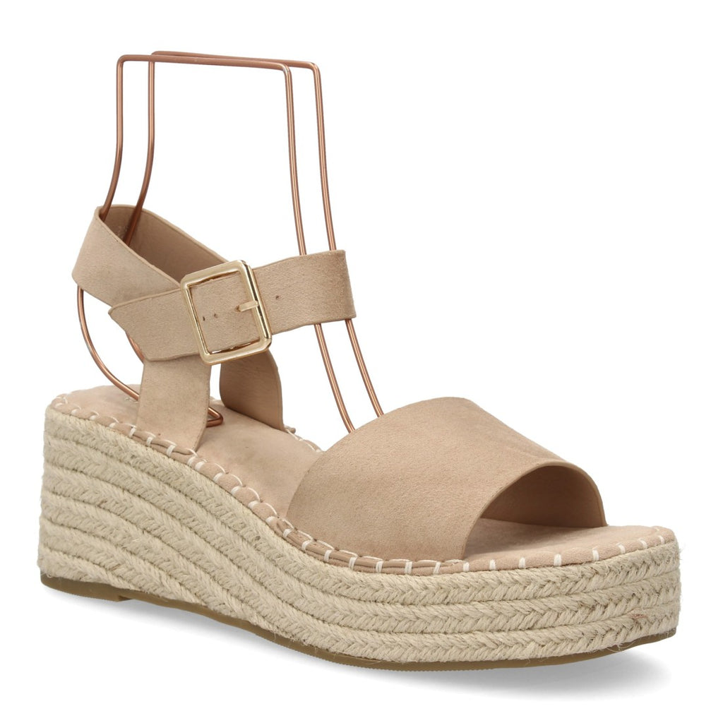 Sandalia Cuña Mujer - F-5764-Beige