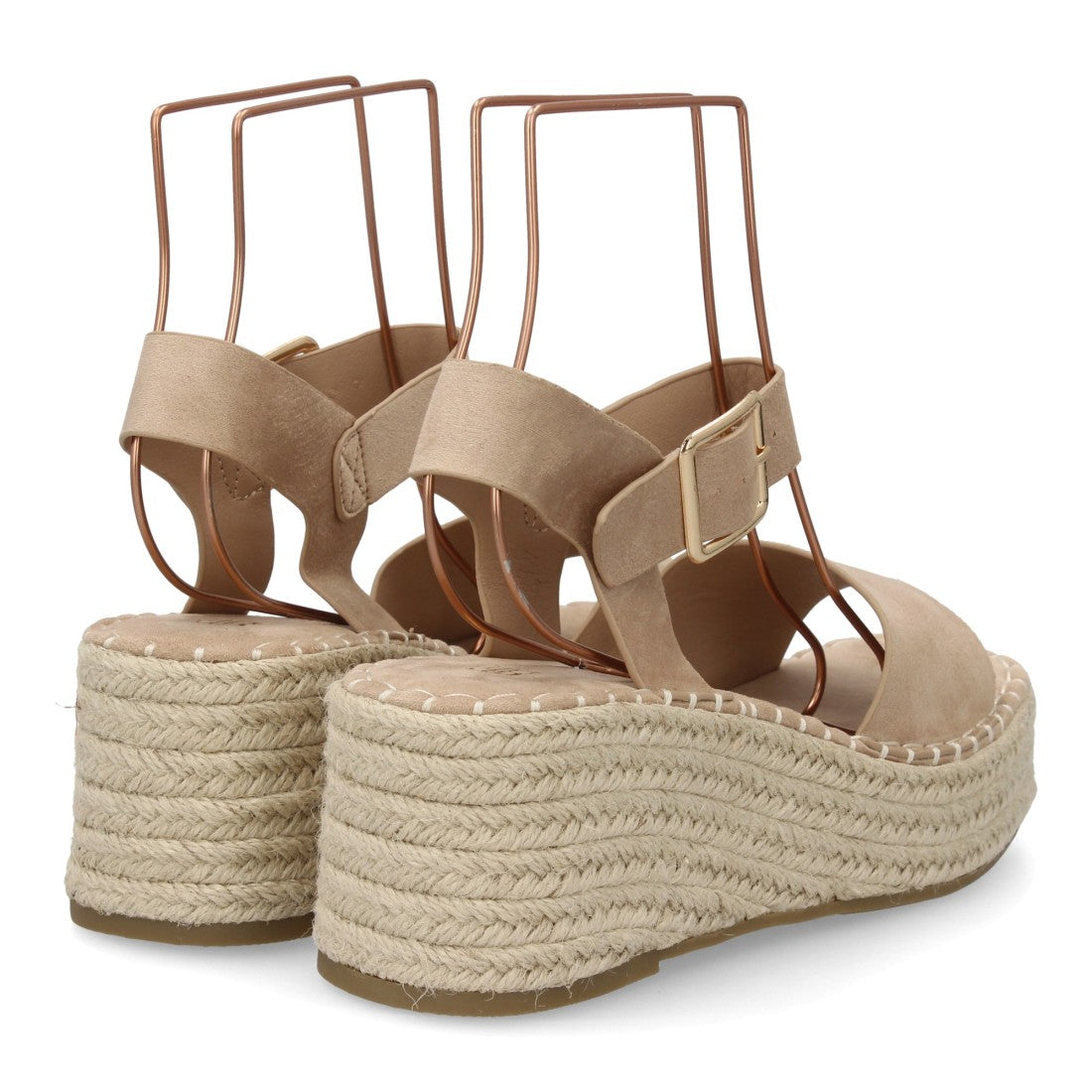 Sandalia Cuña Mujer - F-5764-Beige