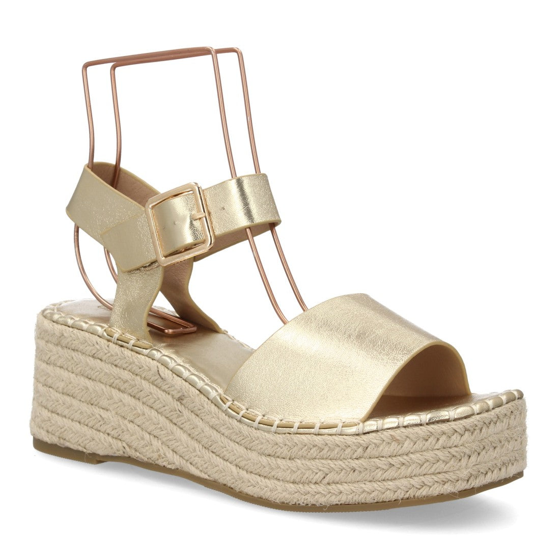 Sandalia Cuña Mujer - CF-5764-Oro