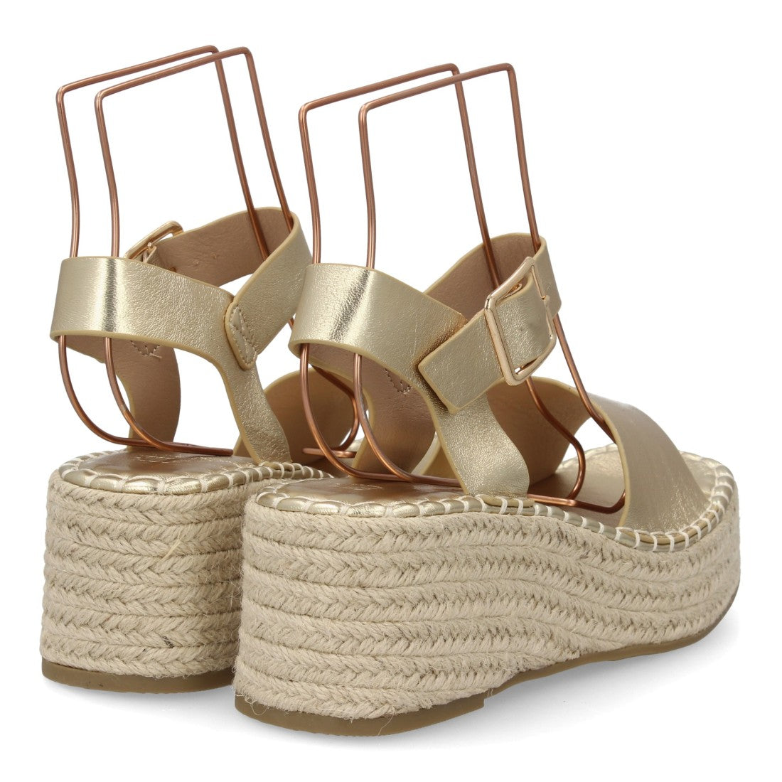 Sandalia Cuña Mujer - CF-5764-Oro