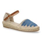 Alpargata Plana para Mujer de Lino con Suela de Yute – Frescura y Estilo Natural para el Verano  -Azul