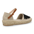 Alpargata Plana para Mujer de Lino con Suela de Yute – Frescura y Estilo Natural para el Verano  -Negro