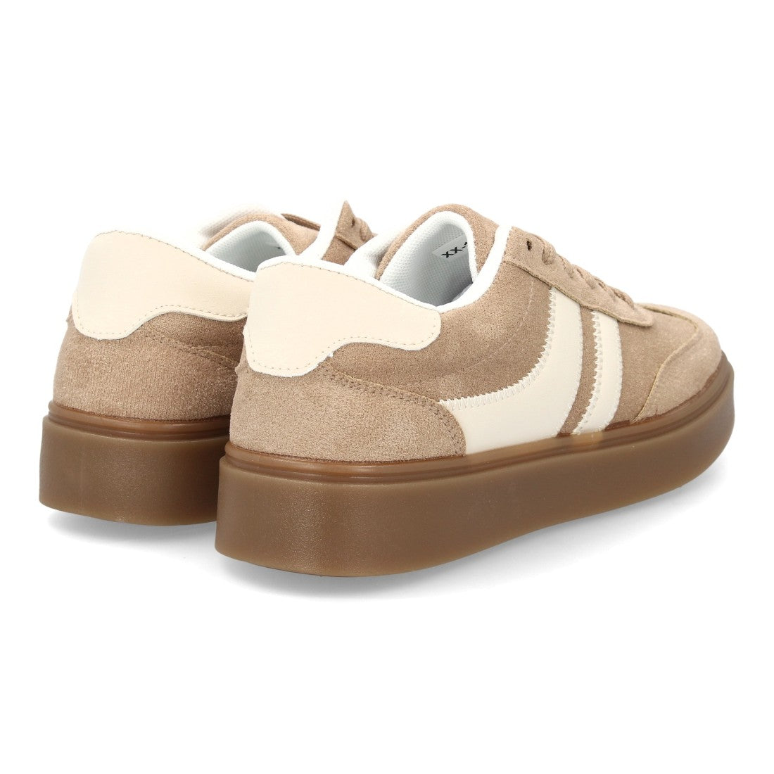 Zapatillas Urbanas de Mujer con Plataforma Ligera y Cordones -Kaki