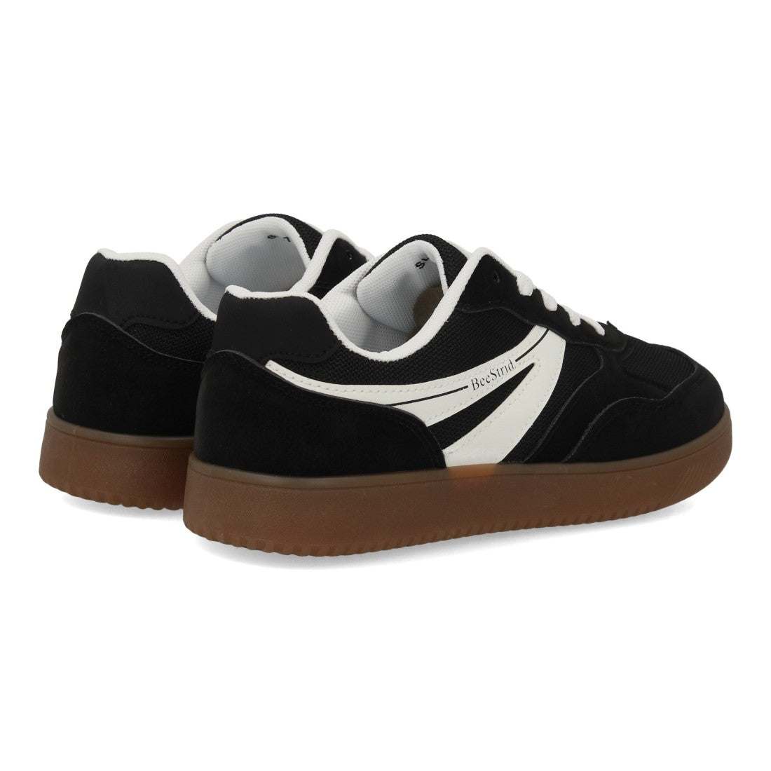 Zapatillas Barefoot de Mujer de Estilo Deportivo con Cordones -Negro