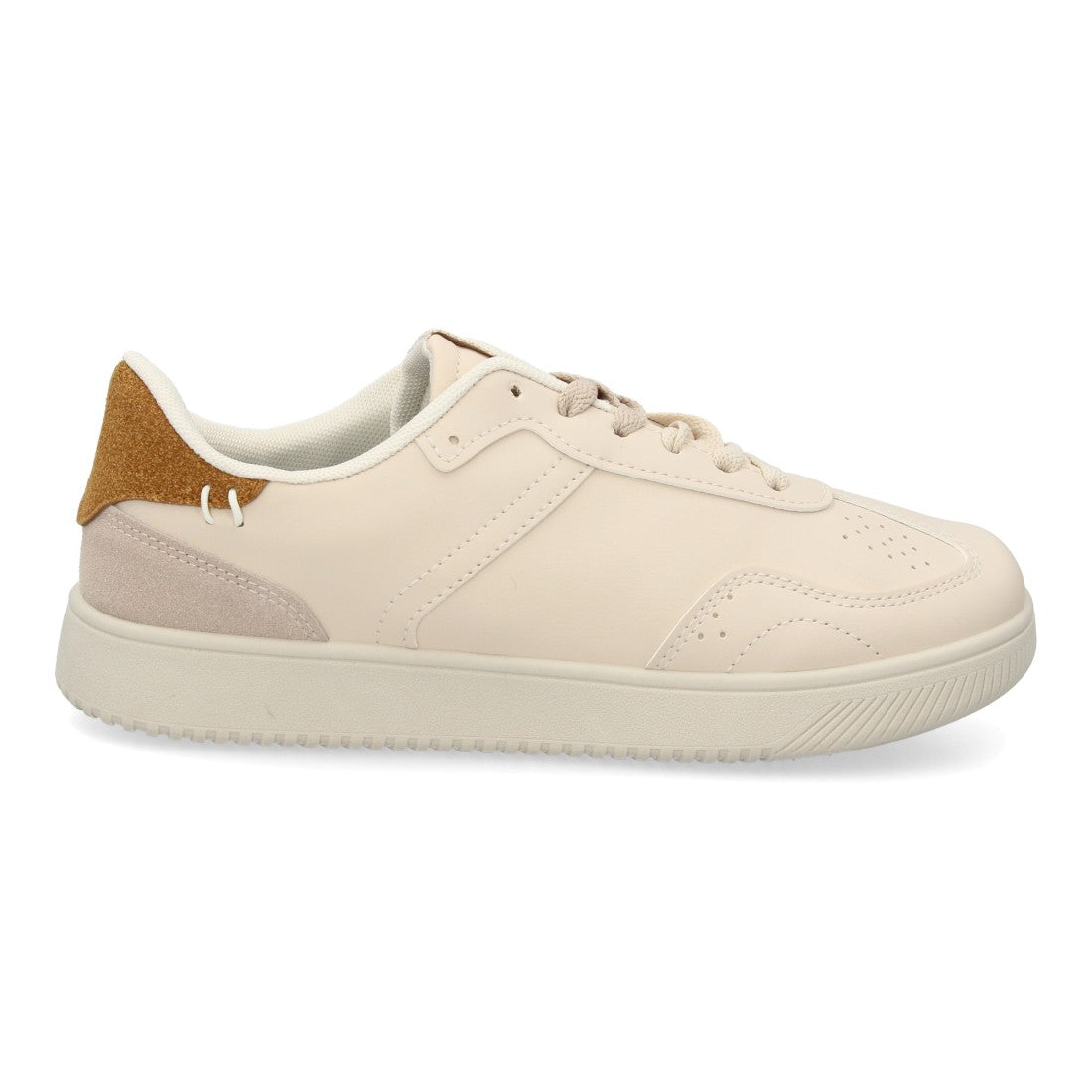 Zapatillas Barefoot de Mujer con Cordones y Suela Plana y Flexible -Beige