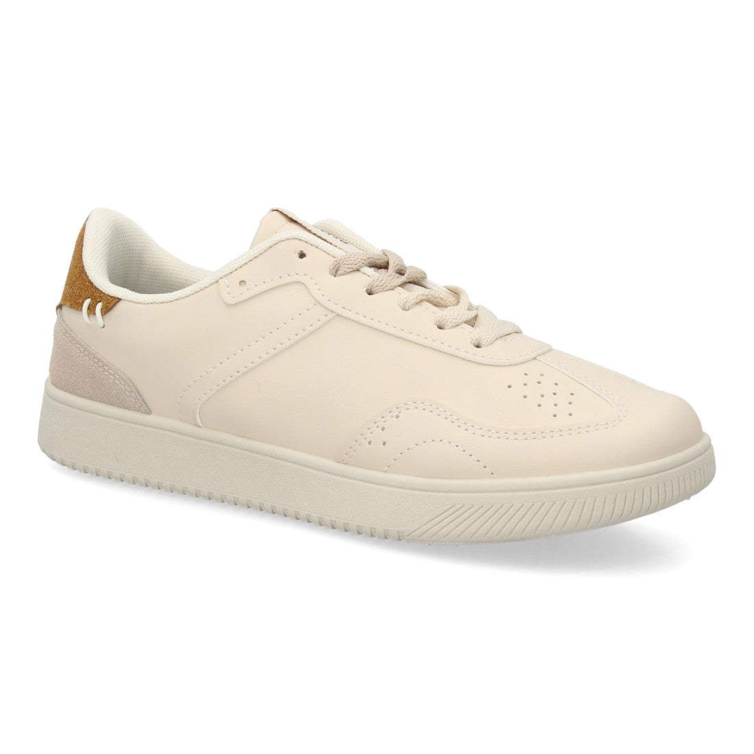 Zapatillas Barefoot de Mujer con Cordones y Suela Plana y Flexible -Beige