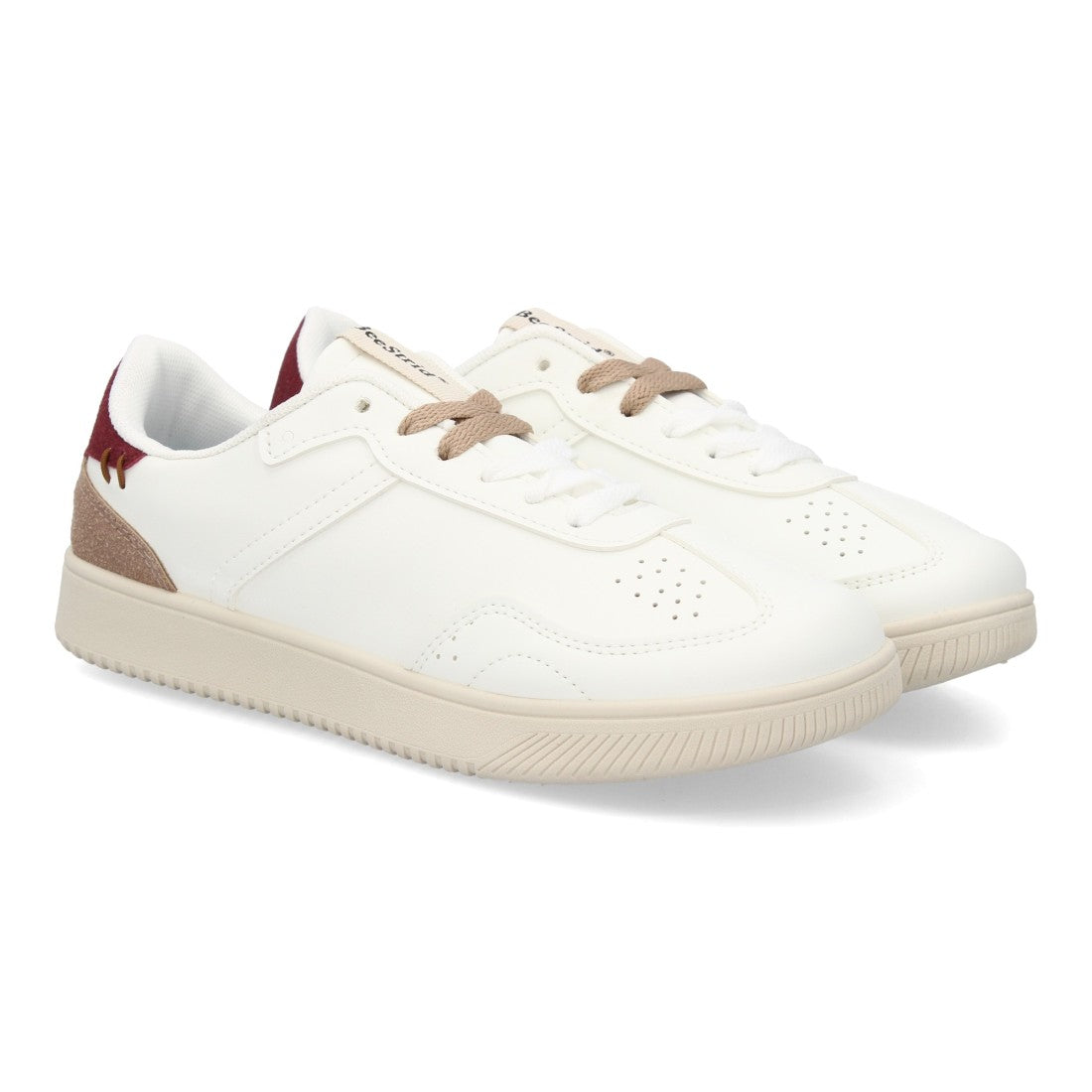 Zapatillas Barefoot de Mujer con Cordones y Suela Plana y Flexible -Blanco