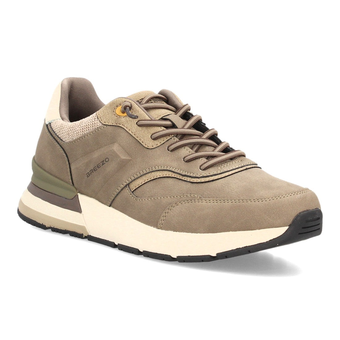 Zapatillas Casual de Hombre con Cordones Elásticos y Diseño Clásico -Taupe