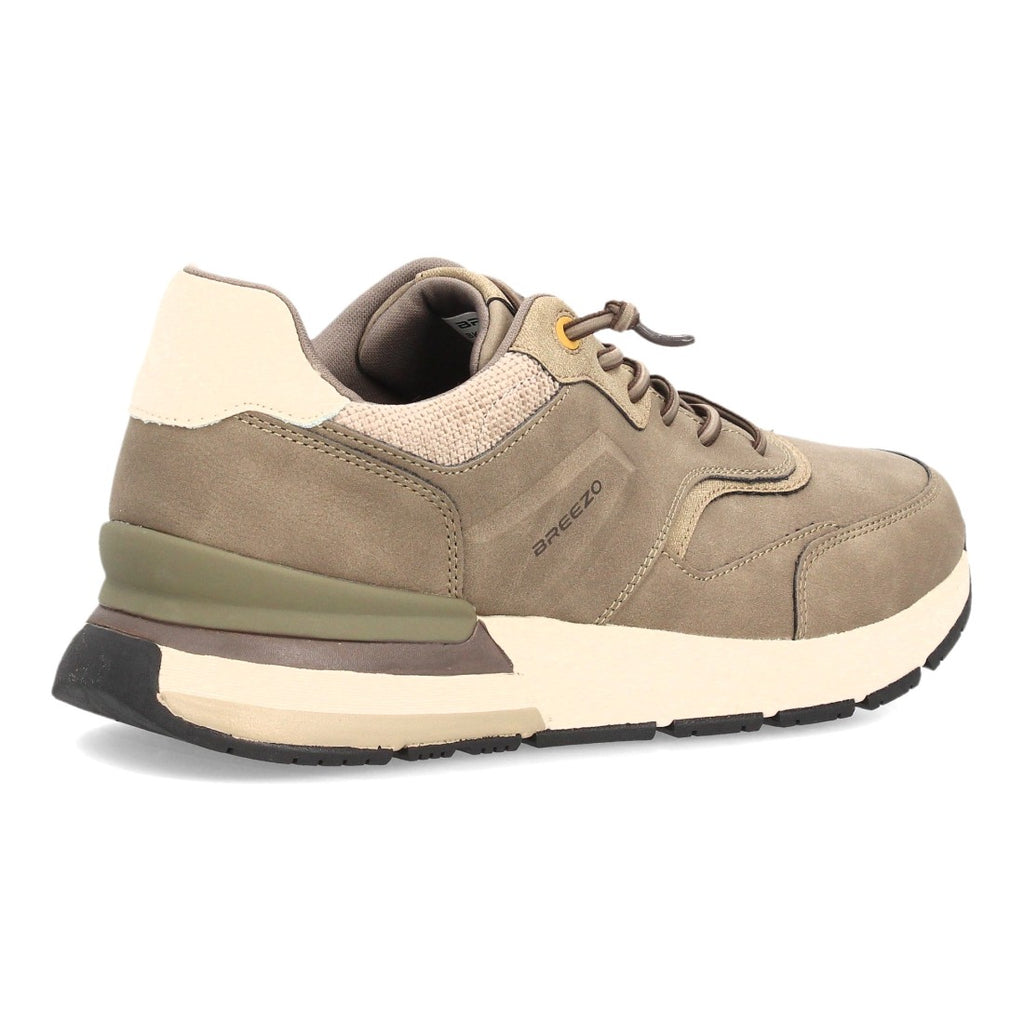 Zapatillas Casual de Hombre con Cordones Elásticos y Diseño Clásico -Taupe