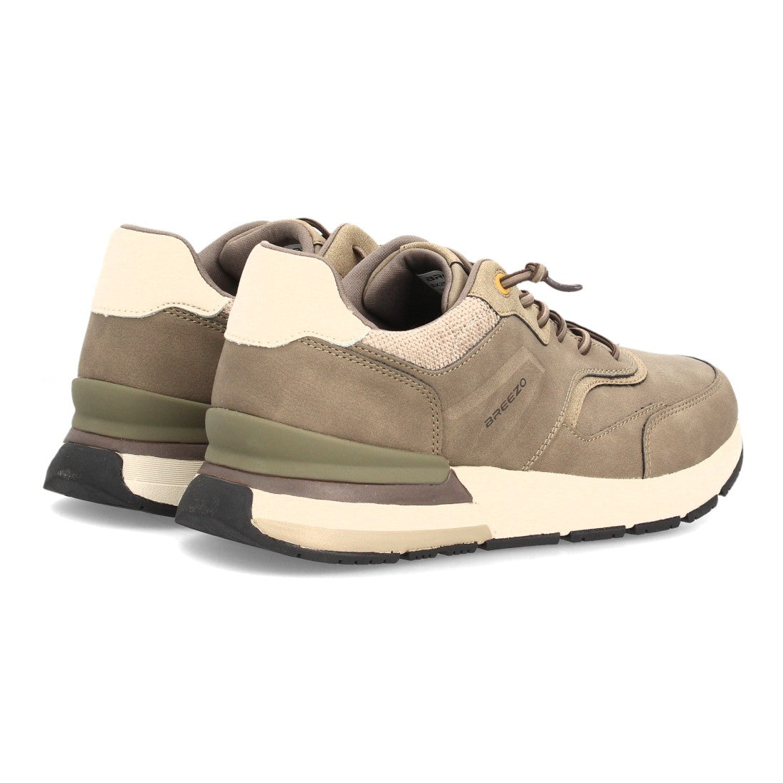 Zapatillas Casual de Hombre con Cordones Elásticos y Diseño Clásico -Taupe