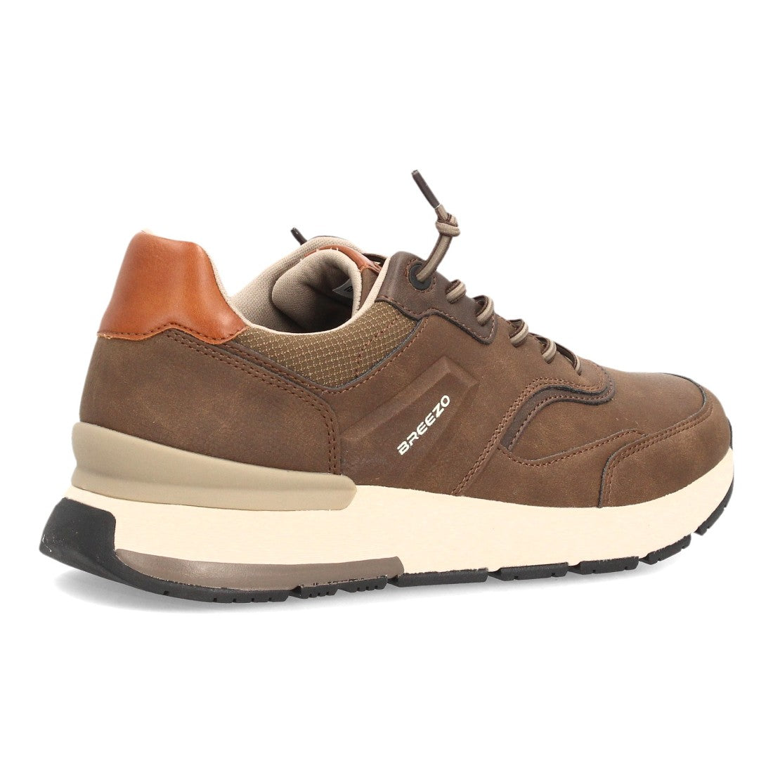 Zapatillas Casual de Hombre con Cordones Elásticos y Diseño Clásico -Marron